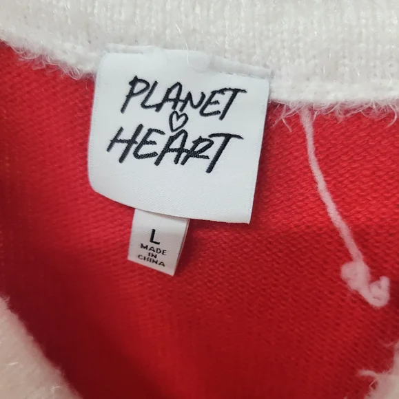 Planet Heart NWT Christmas Sweater Tank Top Size Large - Picture 3 of 6